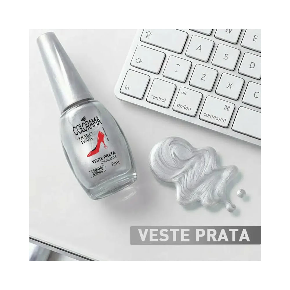 Esmalte Colorama O Diabo Veste Prada Veste Prata visto de frente